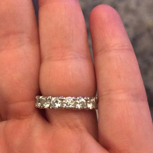 Cubic zirconia silver ring - Picture 2 of 2